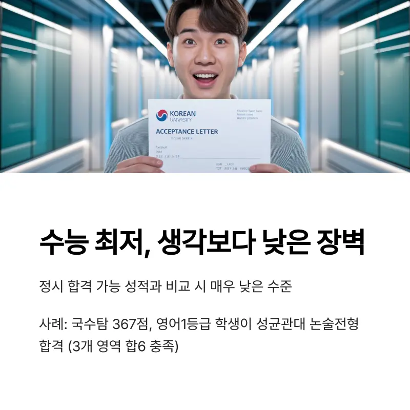 수능 최저 조건이 현실적인 이유