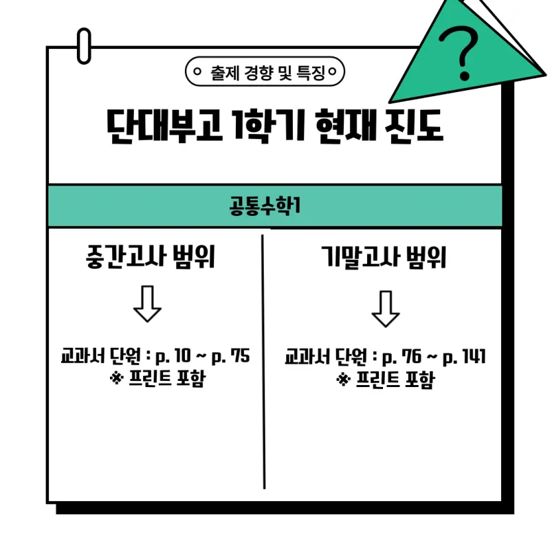 2025 단국대학교부설고등학교 1학년 1학기 진도
