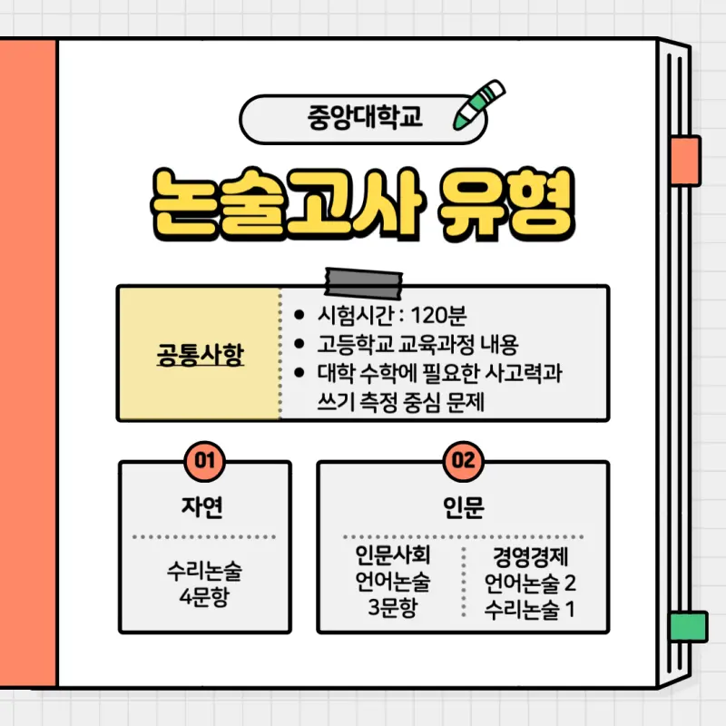 [2026 중앙대학교 논술전형] 중앙대(중대) 논술 일정, 경쟁률, 수능 최저, 기출문제 공유!