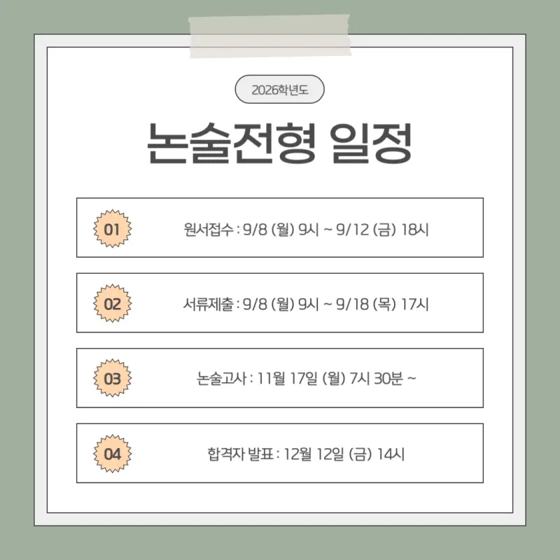 [2026 서울과학기술대학교 논술전형] 서울과기대 논술 일정, 수능 최저, 경쟁률, 기출문제까지!