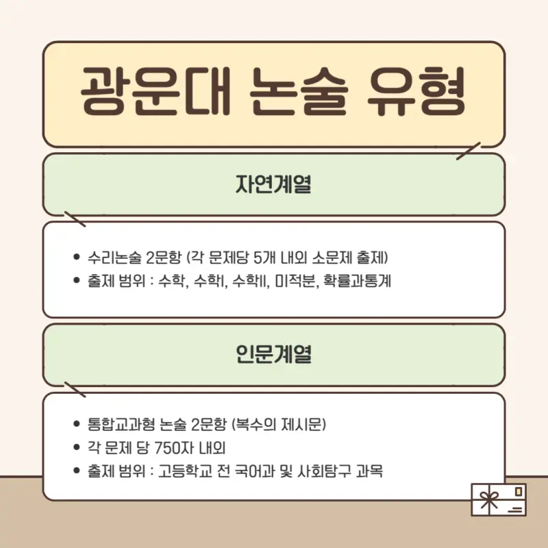 [2026 광운대학교 논술전형] 광운대 논술 일정, 경쟁률, 수능 최저, 기출문제까지!