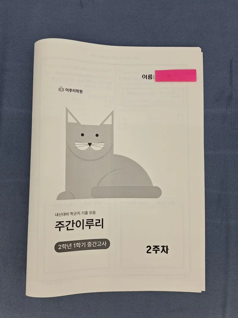 대치동 수학학원 수학관의 개별맞춤 자료 주간 이루리