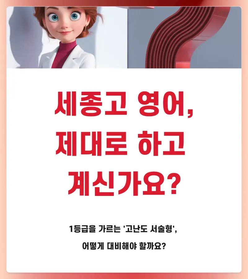 [대치동 영어학원] 세종고등학교(세종고) 영어 내신 시험 경향 분석 [전아영T]