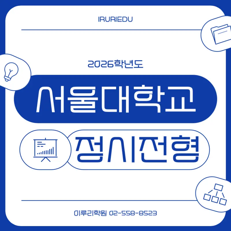 [2026 서울대학교] 서울대 정시등급, 반영비율, 모집인원, 생기부, 경쟁률, 입결[정시컨설팅]