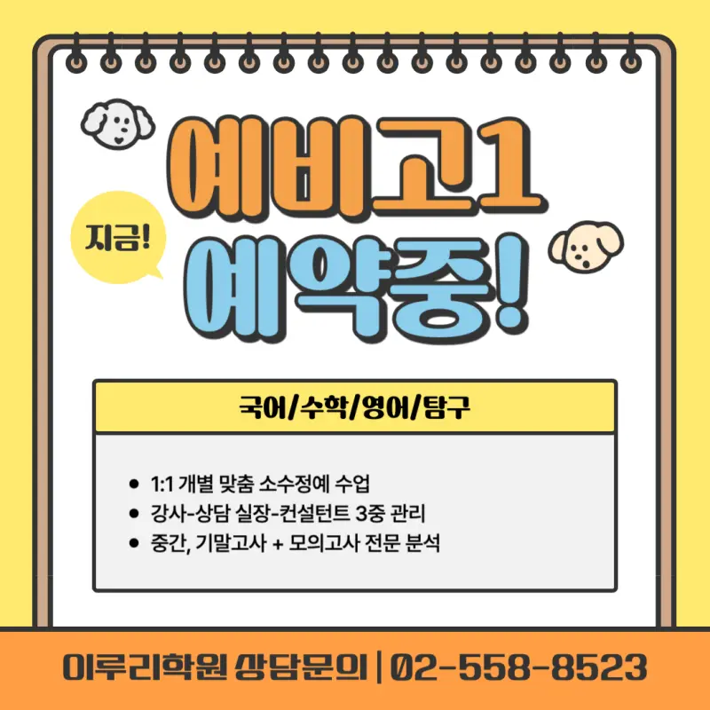 [대치동 고등수학학원] 고1 수학 관리/티칭 시스템[이루리학원]