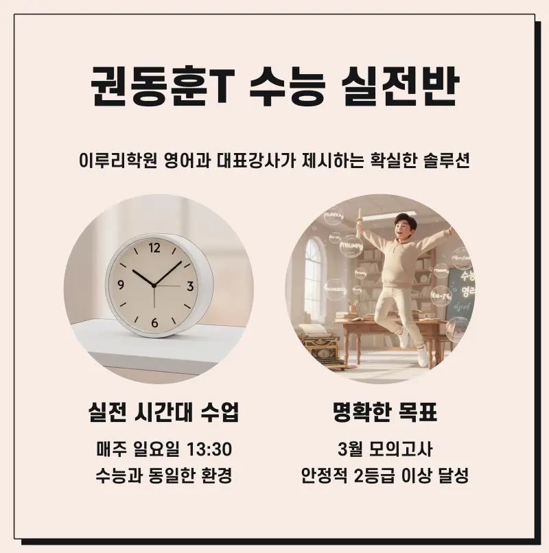 [대치 영어 권동훈T] 수능 영어, '오후 1시 30분'에 승부가 갈립니다 (예비고3 수능실전반)
