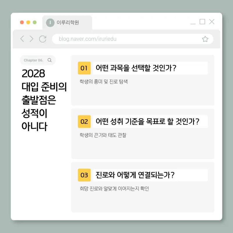 2028 대입준비, 어떻게 할 것인가