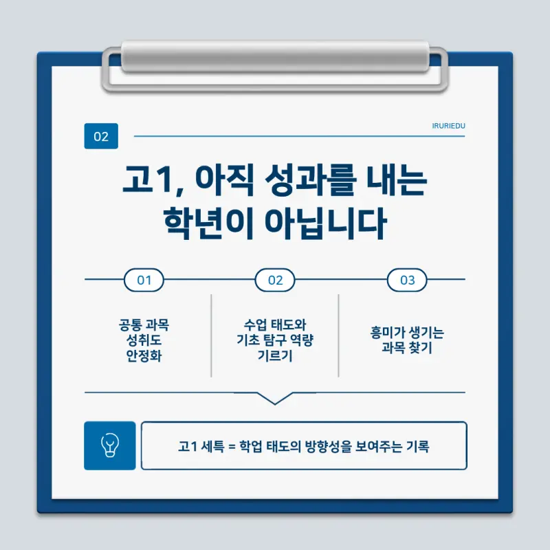 고교학점제 내 고1 학습 전략