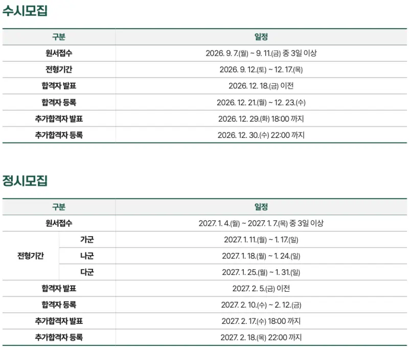 2027 성대 전형 일정
