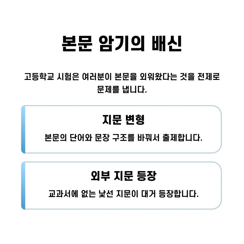 본문 암기의 배신