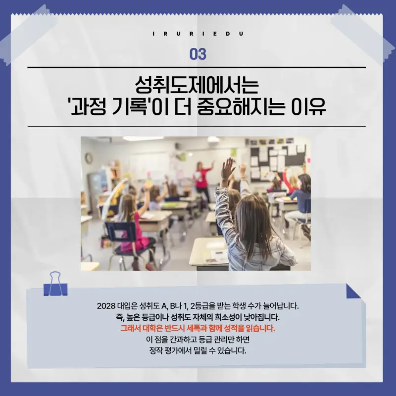고교학점제 내 성취도: 과정 기록이 중요하다