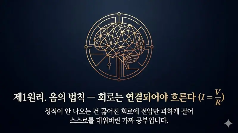 제1원리. 옴의 법칙 — 회로는 연결되어야 흐른다