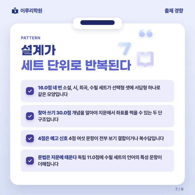 [대치동] 2026 성보고 1학년 1학기 중간고사 공통국어1 분석 - 이루리학원 본문 이미지 7