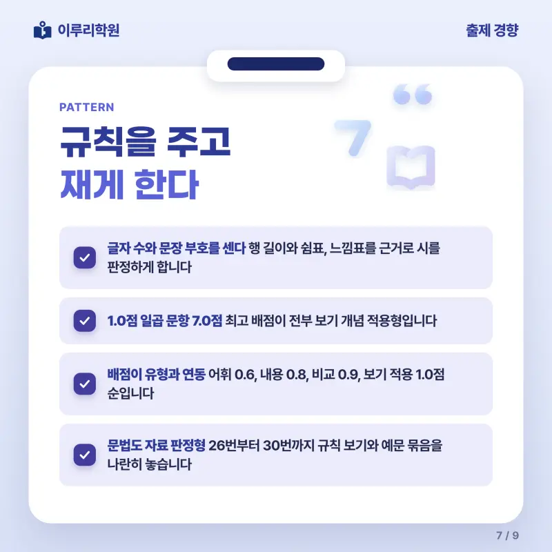 [대치동] 2026 영동고 1학년 1학기 중간고사 공통국어1 분석 - 이루리학원 본문 이미지 7