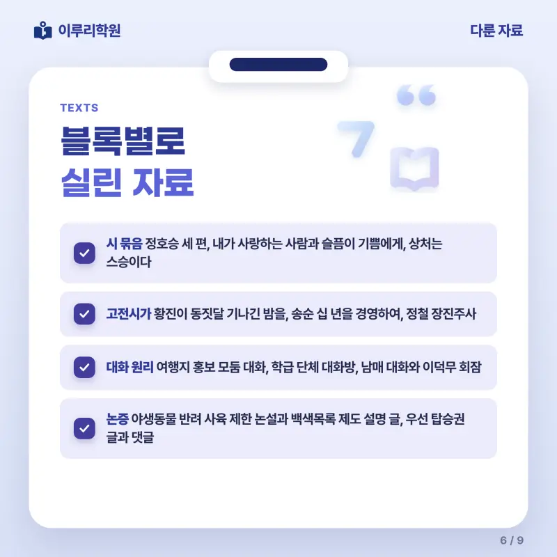 [대치동] 2026 풍문고 1학년 1학기 중간고사 공통국어1 분석 - 이루리학원 본문 이미지 6