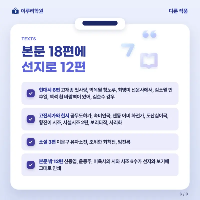 [대치동] 2026 개포고 2학년 1학기 중간고사 문학 분석 - 이루리학원 본문 이미지 6