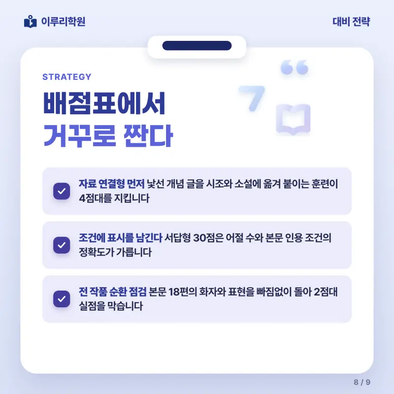 [대치동] 2026 개포고 2학년 1학기 중간고사 문학 분석 - 이루리학원 본문 이미지 8
