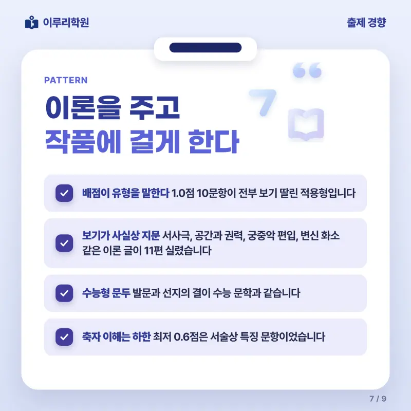 2026 영동고 2학년 1학기 중간고사 문학 분석 - 이루리학원 본문 이미지 7