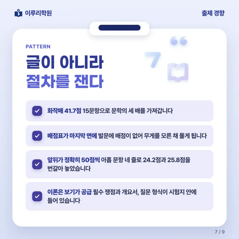 [대치동] 2026 세종고 1학년 1학기 기말고사 공통국어1 분석 - 이루리학원 본문 이미지 7