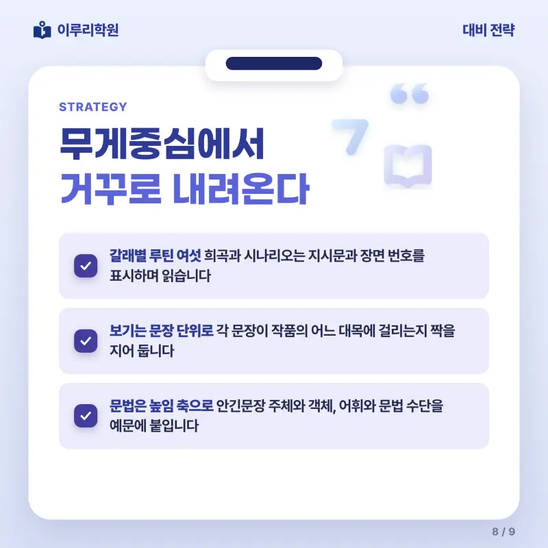 [대치동] 2026 숙명여고 1학년 1학기 기말고사 공통국어1 분석 - 이루리학원 본문 이미지 8