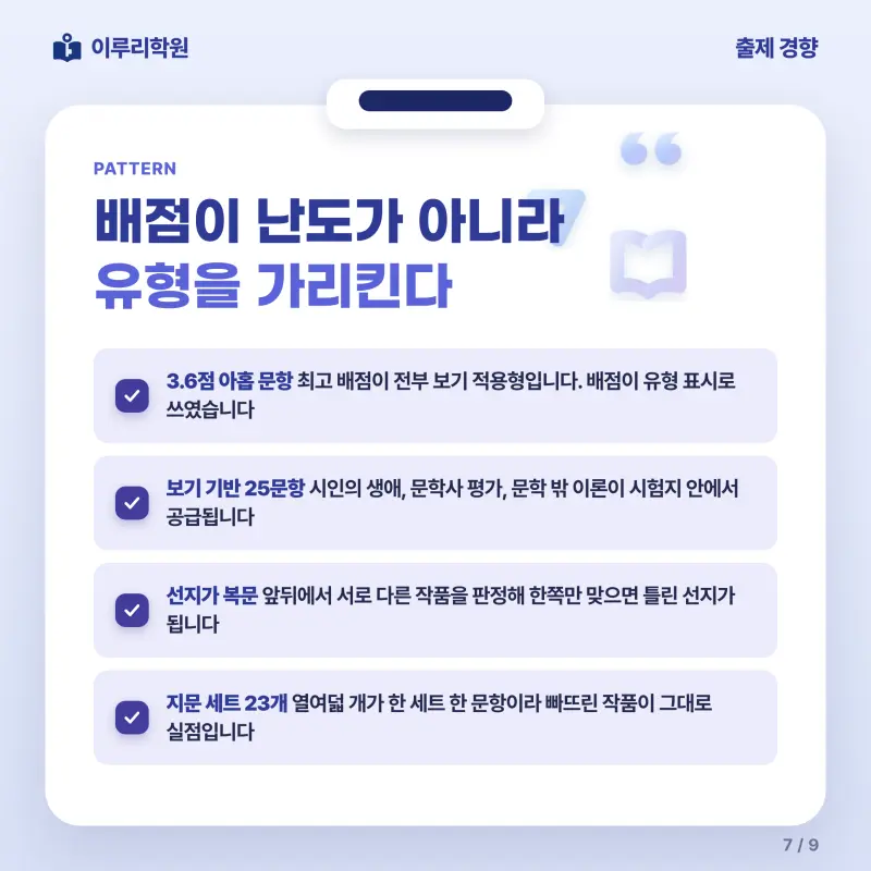 [대치동] 2026 양서고등학교 2학년 1학기 기말고사 문학 분석 - 대치동 국어 내신 학원 본문 이미지 7