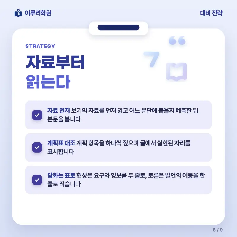 [대치동] 2026 용인삼계고 3학년 1학기 중간고사 화법과 작문 분석 - 이루리학원 본문 이미지 8