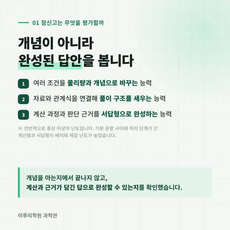 [대치과학] 2026 잠신고 1학년 1학기 통합과학 중간고사 분석 - 대치동 학원 이루리 본문 이미지 2