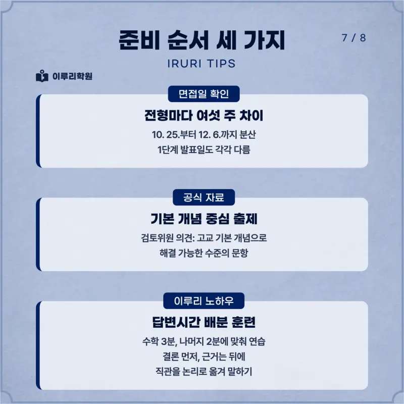 [대치동 학종] 성균관대학교(성대) 학생부종합 면접 일정, 스타일, 출제유형, 꿀팁 분석 - 이루리학원 본문 이미지 7