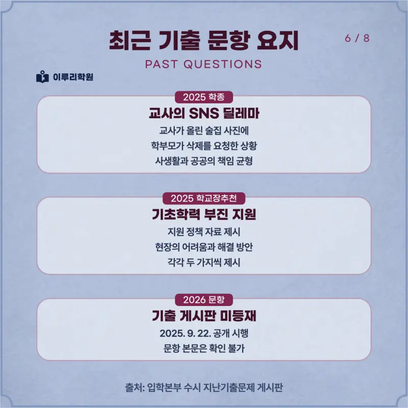 [대치동 학종] 경인교육대학교(경인교대) 학생부종합 면접 일정, 스타일, 출제유형, 꿀팁 분석 - 이루리학원 본문 이미지 6