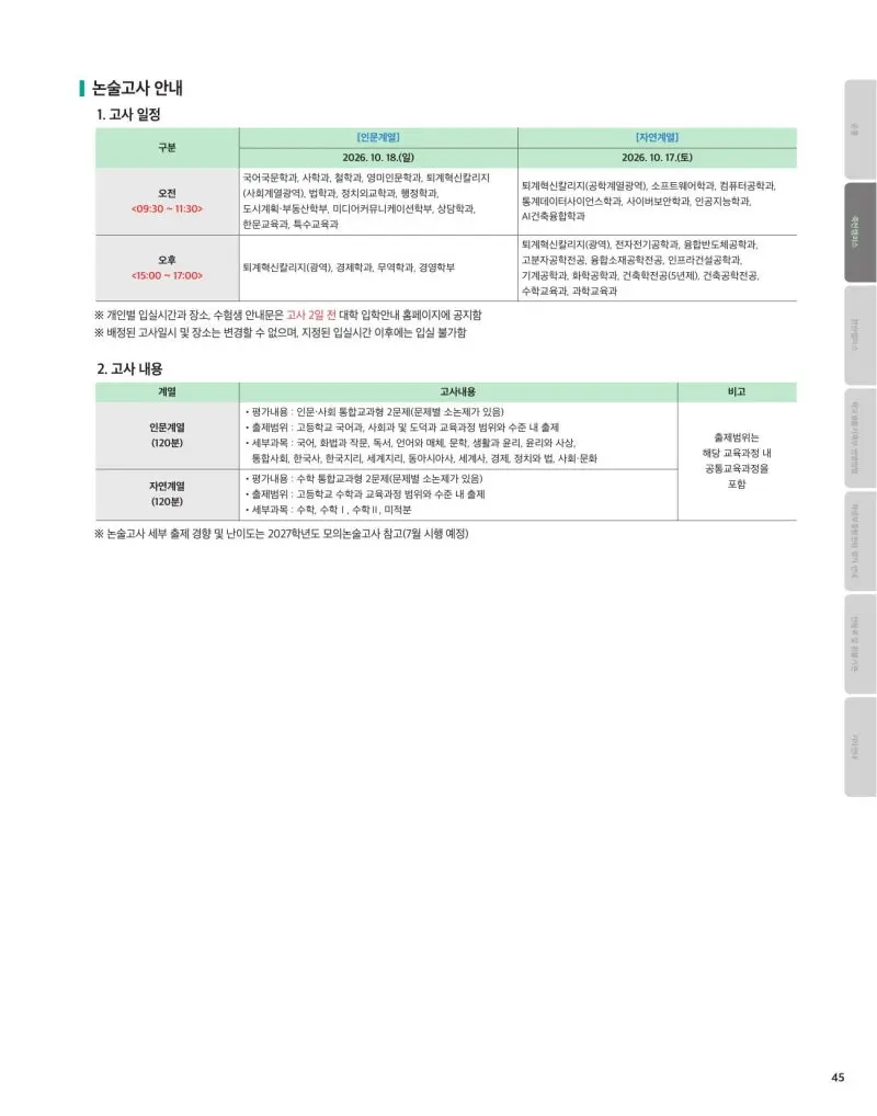 2027 단국대학교(단국대) 대입 자연계 논술(수리논술) 모집요강, 일정, 유형특성, 출제경향, 경쟁률, 인원, 입결 - 대치동 입시 논술학원 본문 이미지 4
