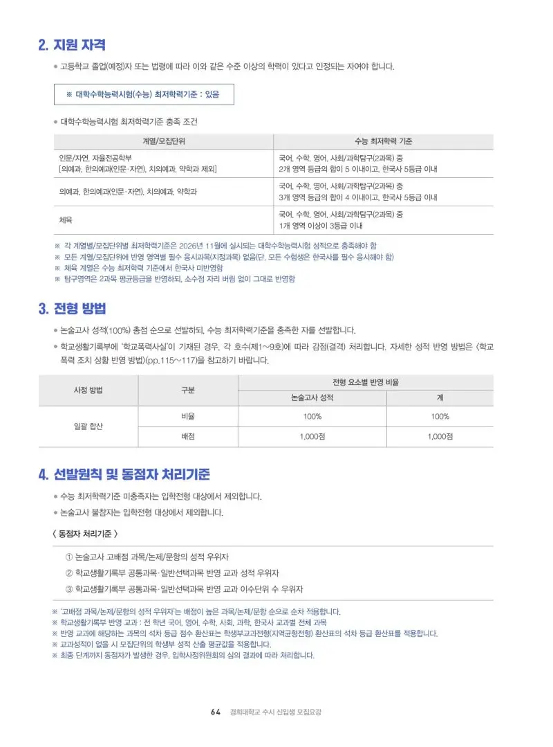 2027 경희대학교(경희대) 대입논술(인문논술) 모집요강, 일정, 유형특성, 출제경향, 경쟁률, 인원, 입결 - 대치동 이루리학원 본문 이미지 3