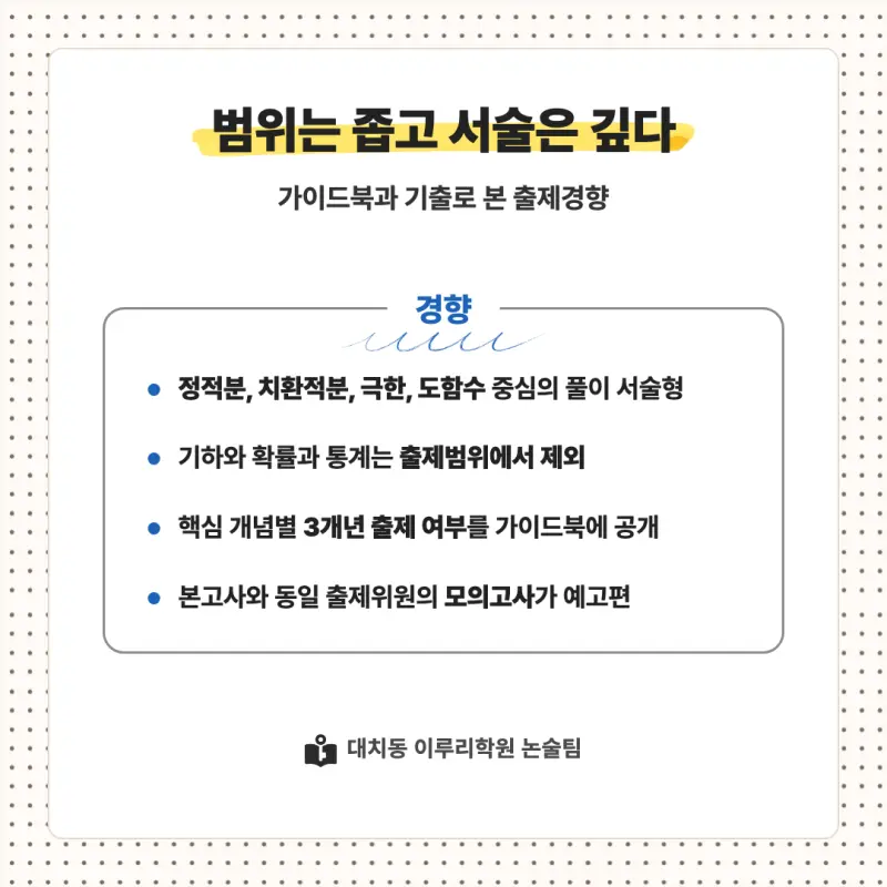 2027 인하대학교(인하대) 대입논술(수리논술) 모집요강, 일정, 유형특성, 출제경향, 경쟁률, 인원, 입결 - 대치동 논술학원 본문 이미지 7
