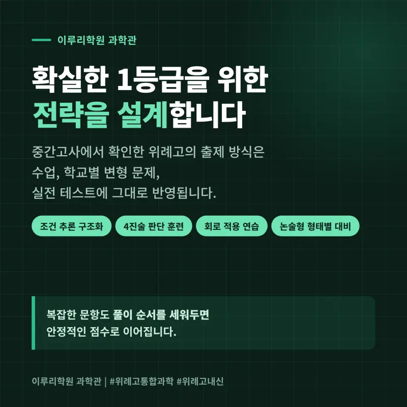 [대치동] 2026 위례고 1학년 1학기 통합과학 분석 - 이루리학원 본문 이미지 12