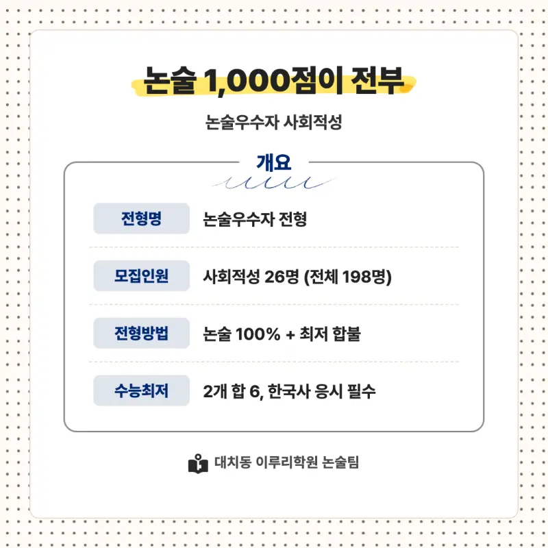 2027 한국항공대학교(항공대) 대입논술(인문논술) 모집요강, 일정, 유형특성, 출제경향, 경쟁률, 인원, 입결 - 대치동 논술학원 본문 이미지 2