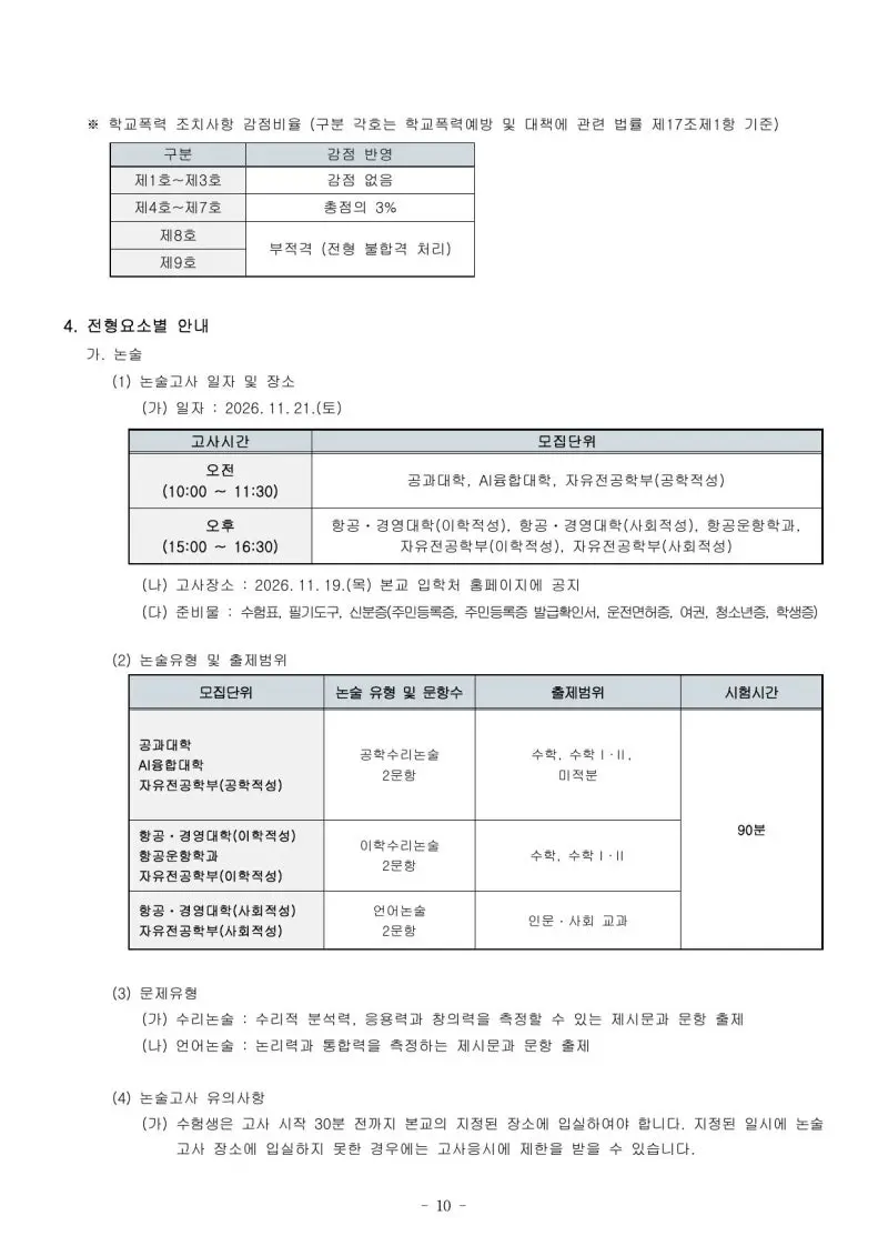 2027 한국항공대학교(항공대) 대입논술(인문논술) 모집요강, 일정, 유형특성, 출제경향, 경쟁률, 인원, 입결 - 대치동 논술학원 본문 이미지 6
