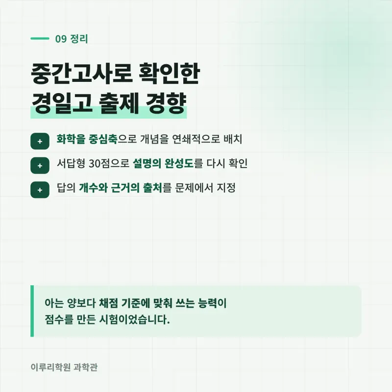 [대치동] 2026 경일고 통합과학1 중간고사 분석 - 이루리학원 본문 이미지 10