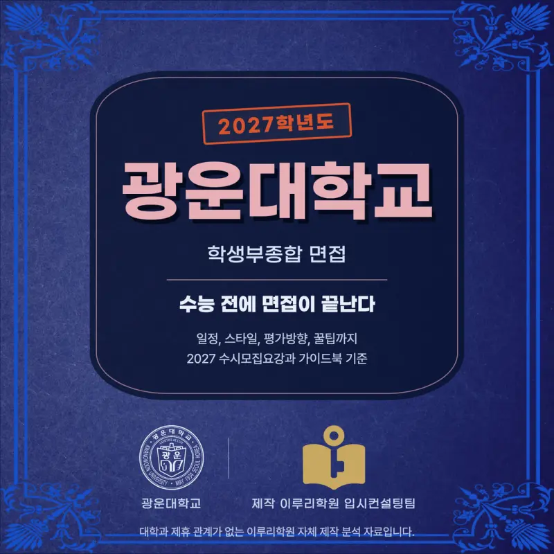 [대치동 학종] 광운대학교(광운대) 학생부종합 면접 일정, 스타일, 출제유형, 꿀팁 분석 - 대치동 면접 대비 학원 본문 이미지 1