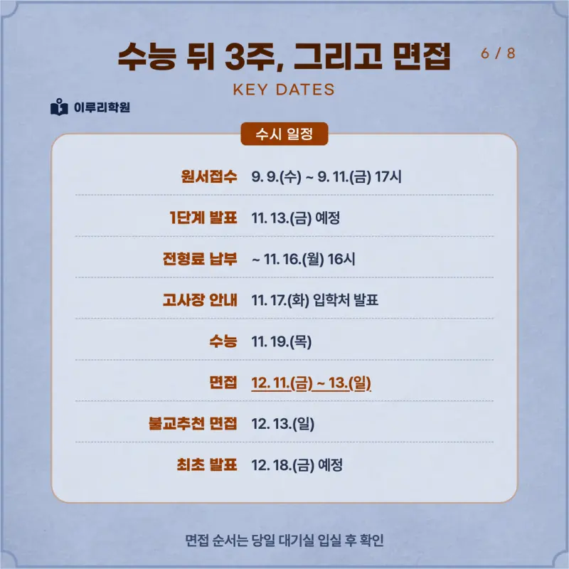 [대치동 학종] 동국대학교(동국대) 학생부종합 면접 일정, 스타일, 출제유형, 꿀팁 분석 - 대치 입시전문 학원 본문 이미지 6
