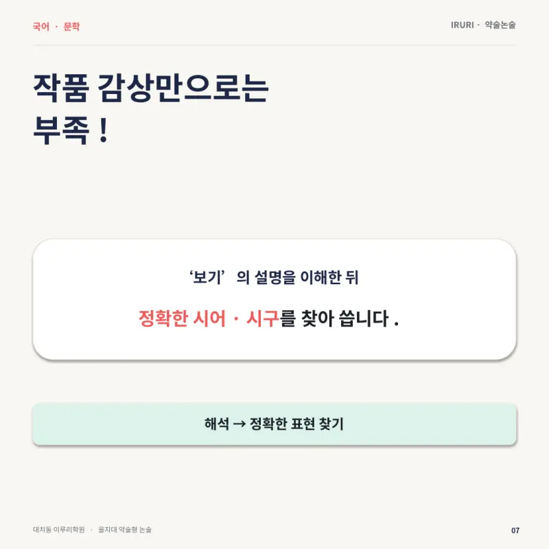 2027 을지대 약술형 논술 기출 기반 1일 집중 특강 — 출제 범위·유형·입결과 10월 5일 특강 - 대치동 이루리학원 본문 이미지 7