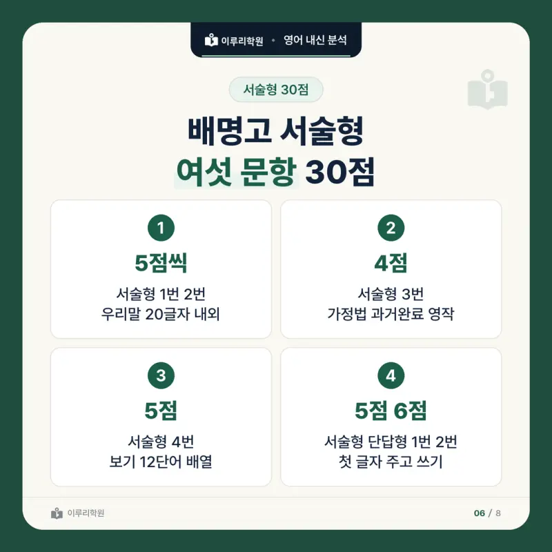 [대치동 영어학원] 배명고 영어 내신 분석 및 대비 방법 - 1학년 2학기 중간고사 공통영어2 27문항 뜯어보기와 기말고사 대비[출처] [대치동 영어학원] 배명고 영어 내신 분석 본문 이미지 6