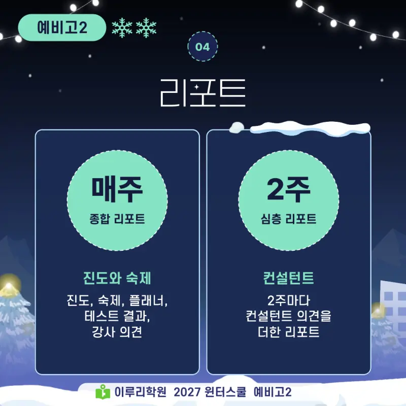 예비고2 윈터스쿨 2027, 고1 성적표와 진단고사에서 시작하는 대치동 이루리학원 겨울방학 특강 본문 이미지 5