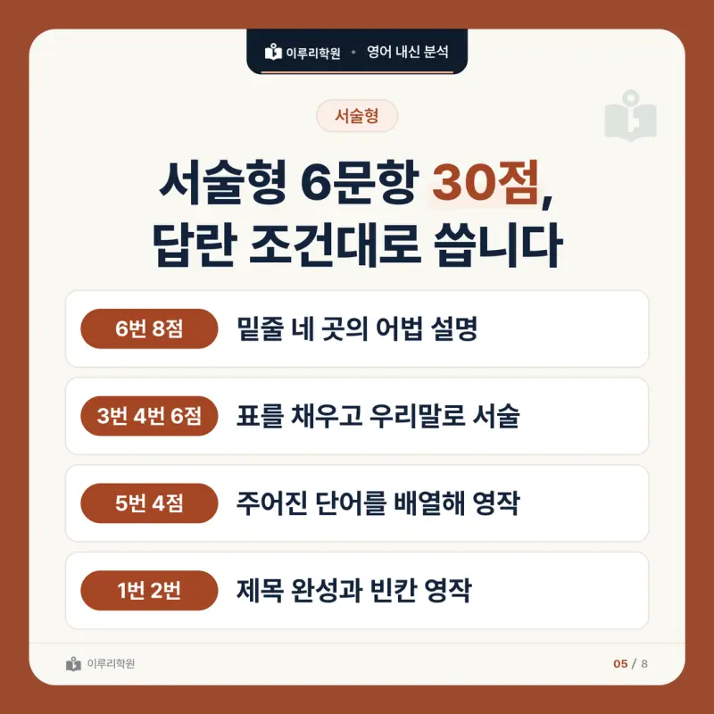 [대치동 영어학원] 세종고 영어 내신 분석 및 대비법 본문 이미지 5